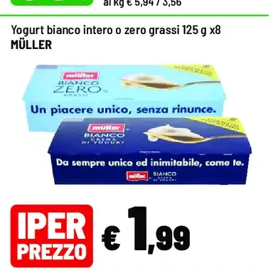 Yogurt bianco intero o zero grassi