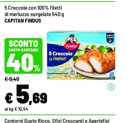 Croccole di merluzzo surgelate