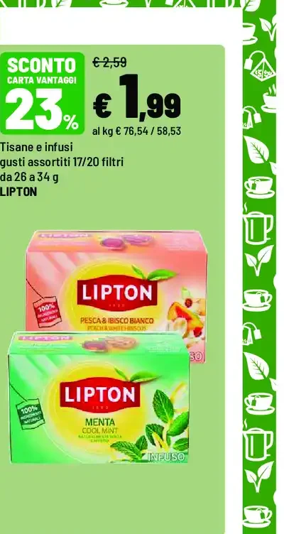Tisane e infusi assortiti