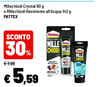 Millechiodi Crystal o Millechiodi Resistente all'Acqua