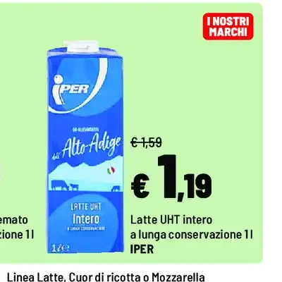 Latte UHT intero