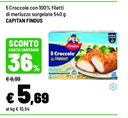 Croccole con filetti di merluzzo