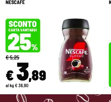 Caffè solubile classico