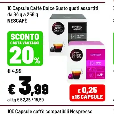 Capsule caffè Dolce Gusto assortite