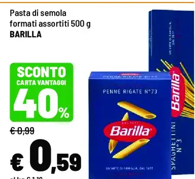 Pasta di semola formati assortiti