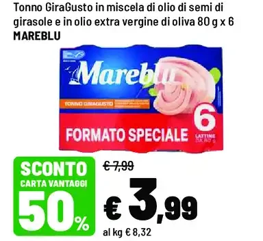 Tonno in miscela di oli