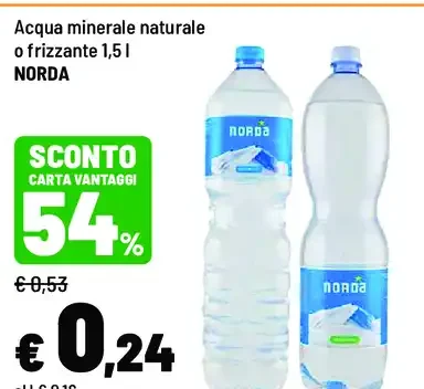 Acqua minerale naturale o frizzante