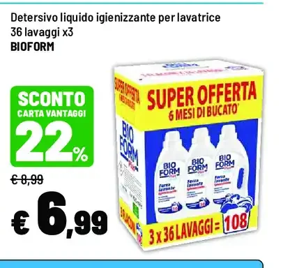 Detersivo liquido igienizzante Bioform