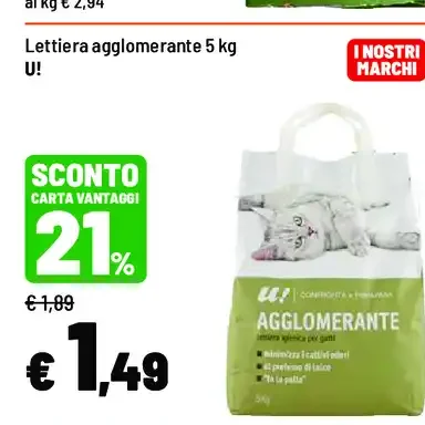 Lettiera agglomerante