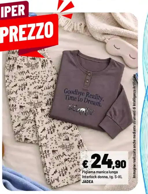 Pigiama manica lunga donna