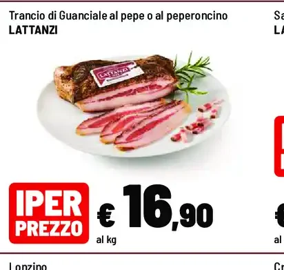 Trancio di Guanciale al pepe o al peperoncino