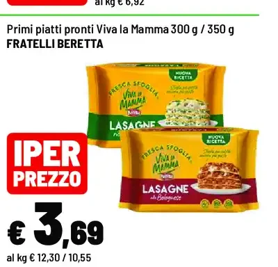 Primi piatti pronti Viva la Mamma Fratelli Beretta