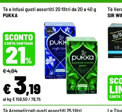 Tè e infusi assortiti