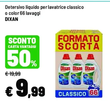 Detersivo liquido per lavatrice Dixan