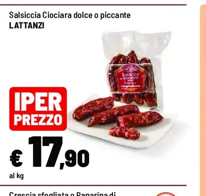 Salsiccia Ciociara dolce o piccante