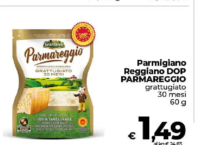 Parmigiano Reggiano DOP grattugiato 30 mesi