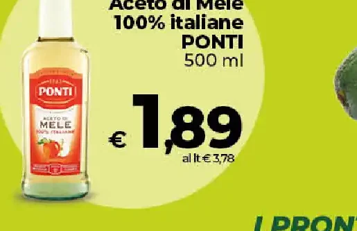 Aceto di mele 100% italiano PONTI