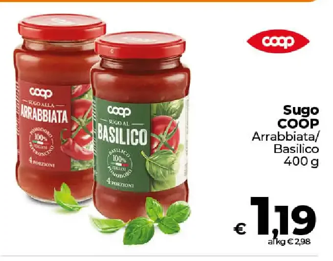 Sugo Coop Arrabbiata/Basilico