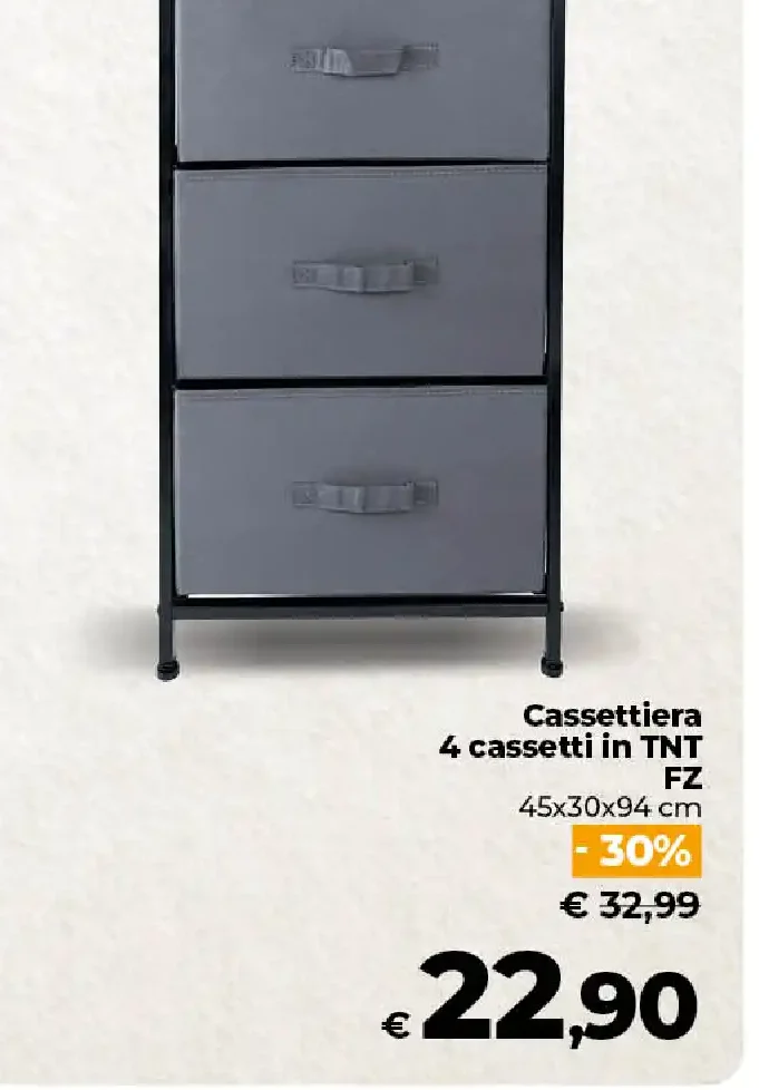 Cassettiera 4 cassetti in TNT FZ
