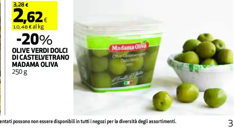 Olive verdi dolci di Castelvetrano Madama Oliva
