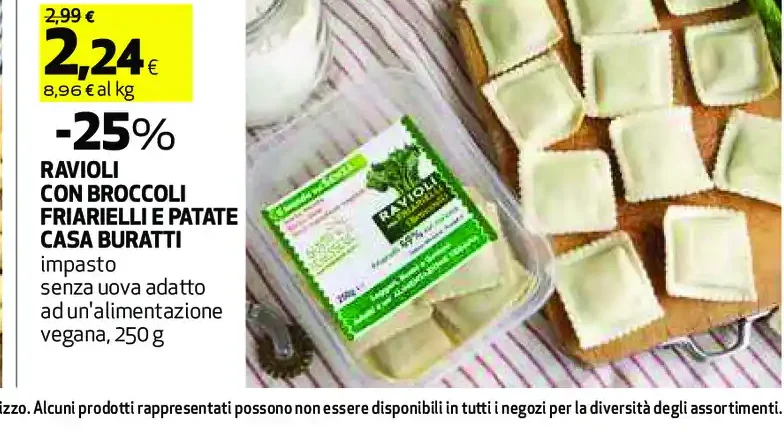 Ravioli con broccoli friarielli patate Casa Buratti