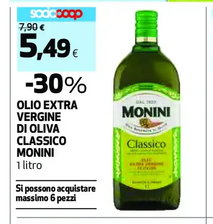 Olio extra vergine di oliva classico Monini