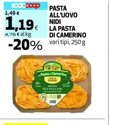 Pasta all'uovo Nidi La Pasta di Camerino