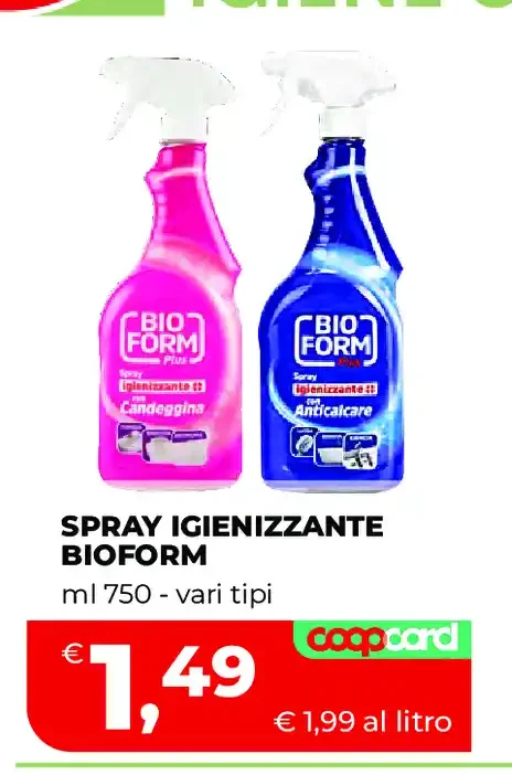 Spray igienizzante Bioform