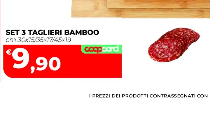 Set 3 taglieri bamboo