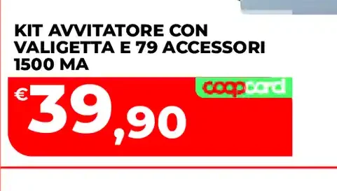 Kit avvitatore con valigetta e 79 accessori 1500 mA