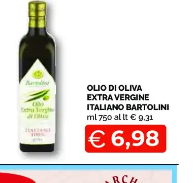 Olio di oliva extra vergine italiano Bartolini