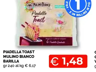 Piadella Toast Mulino Bianco Barilla