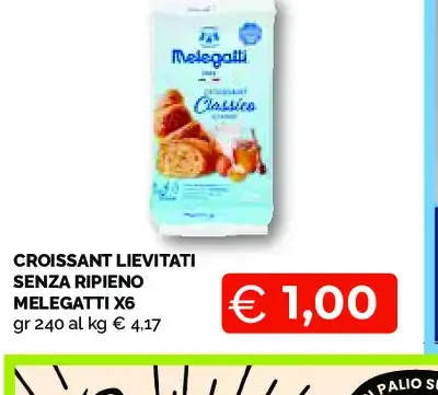 Croissant lievitati senza ripieno Melegatti x6