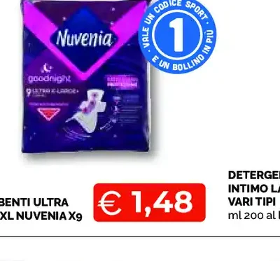 Assorbenti ultra notte x9 Nuvenia