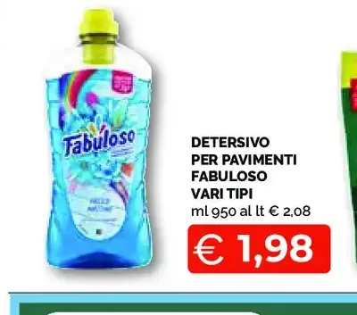 Detersivo per pavimenti Fabuloso vari tipi