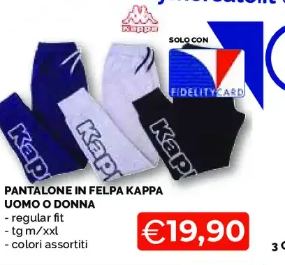 Pantalone in felpa Kappa uomo o donna