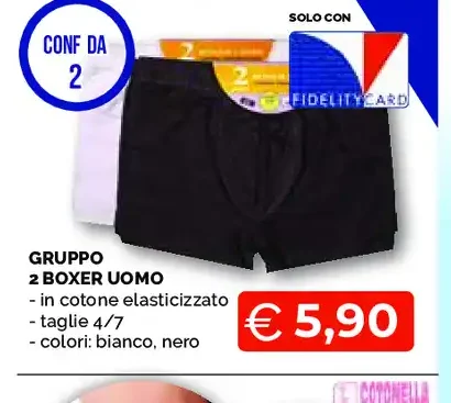 Gruppo 2 boxer uomo