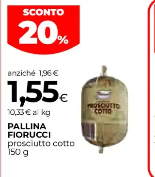Pallina Fiorucci prosciutto cotto