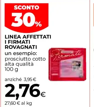 Linea affettati I Firmati Rovagnati