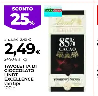 Tavoletta di cioccolato Lindt Excellence