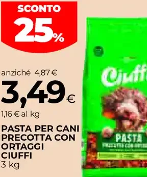 Pasta per cani Proteccon con ortaggi Ciuffi