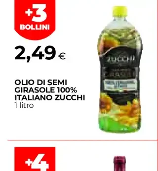 Olio di semi di girasole 100% italiano Zucchi