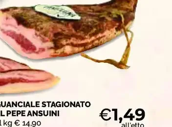 Guanciale stagionato al pepe Ansuini
