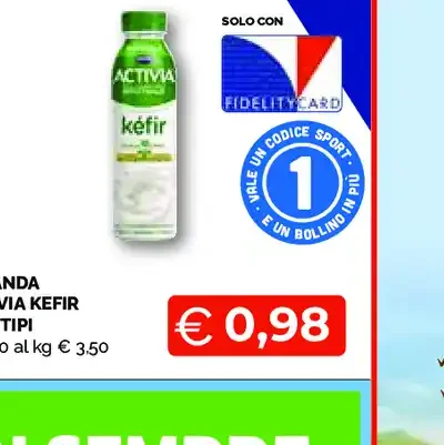 Bevanda Activia Kefir vari tipi