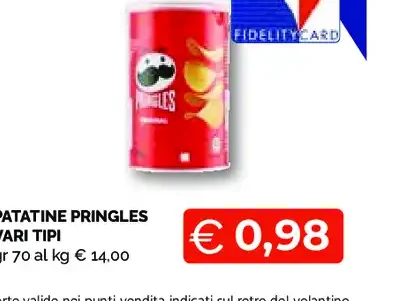 Patatine Pringles vari tipi