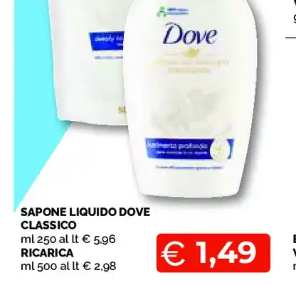Sapone liquido Dove Classico ricarica