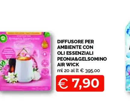 Diffusore per ambiente con oli essenziali Air Wick Peonia Gelsomino
