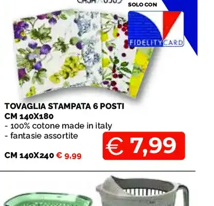 Tovaglia stampata 6 posti