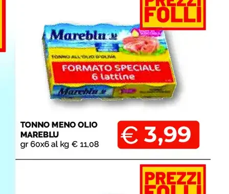 Tonno meno olio Mareblu