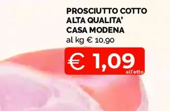 Prosciutto cotto alta qualità Casa Modena